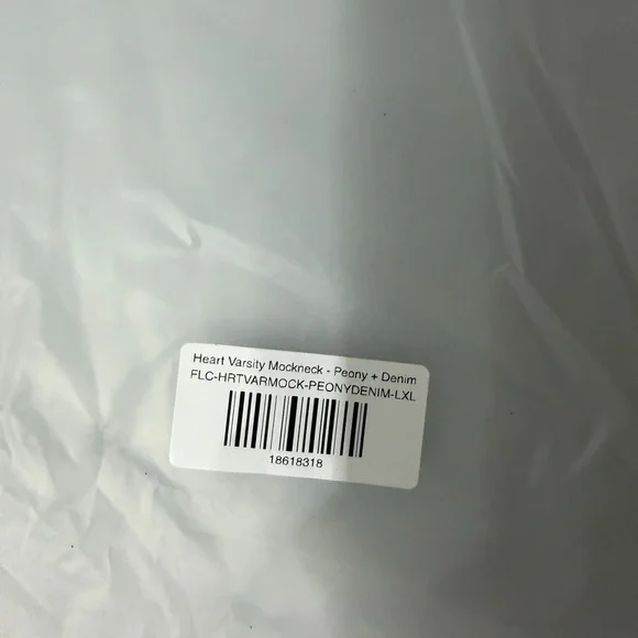 Parke Peony Heart Varsity Mockneck large / xl new - Picture 6 of 7